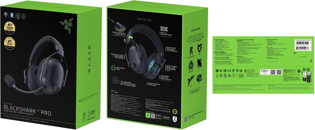 Razer BlackShark V3 Pro Zwart