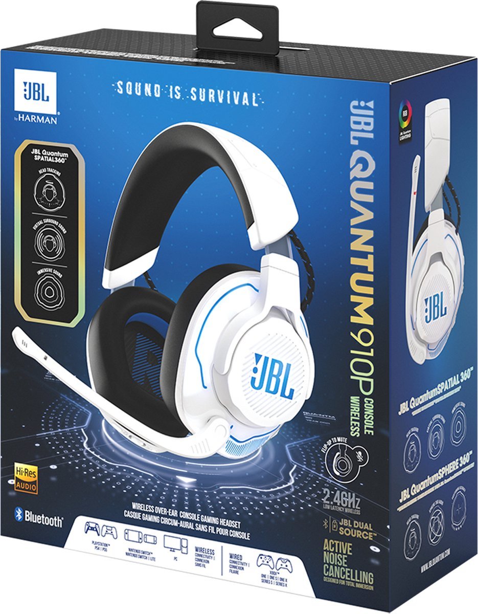 JBL Quantum 910P Blauw, Wit