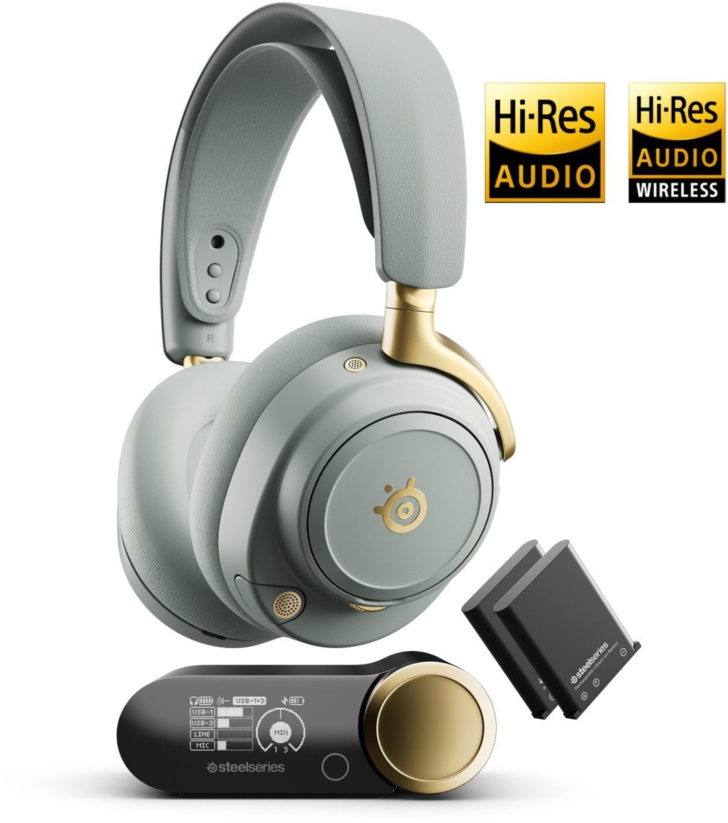Steelseries Arctis Nova Elite Hi-Res Wireless Groen, Goud