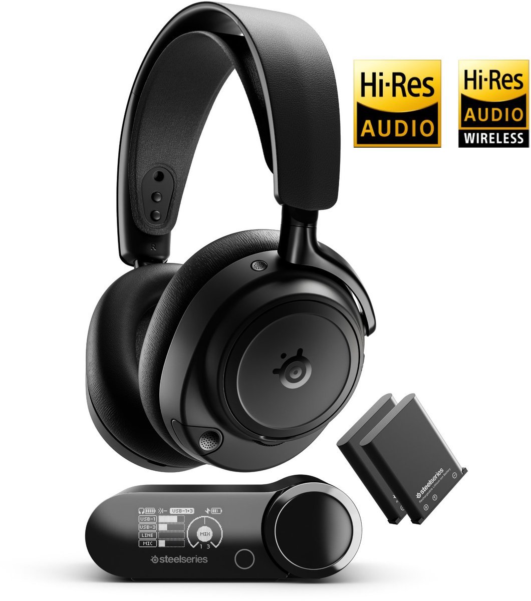 Steelseries Arctis Nova Elite Hi-Res Wireless Zwart