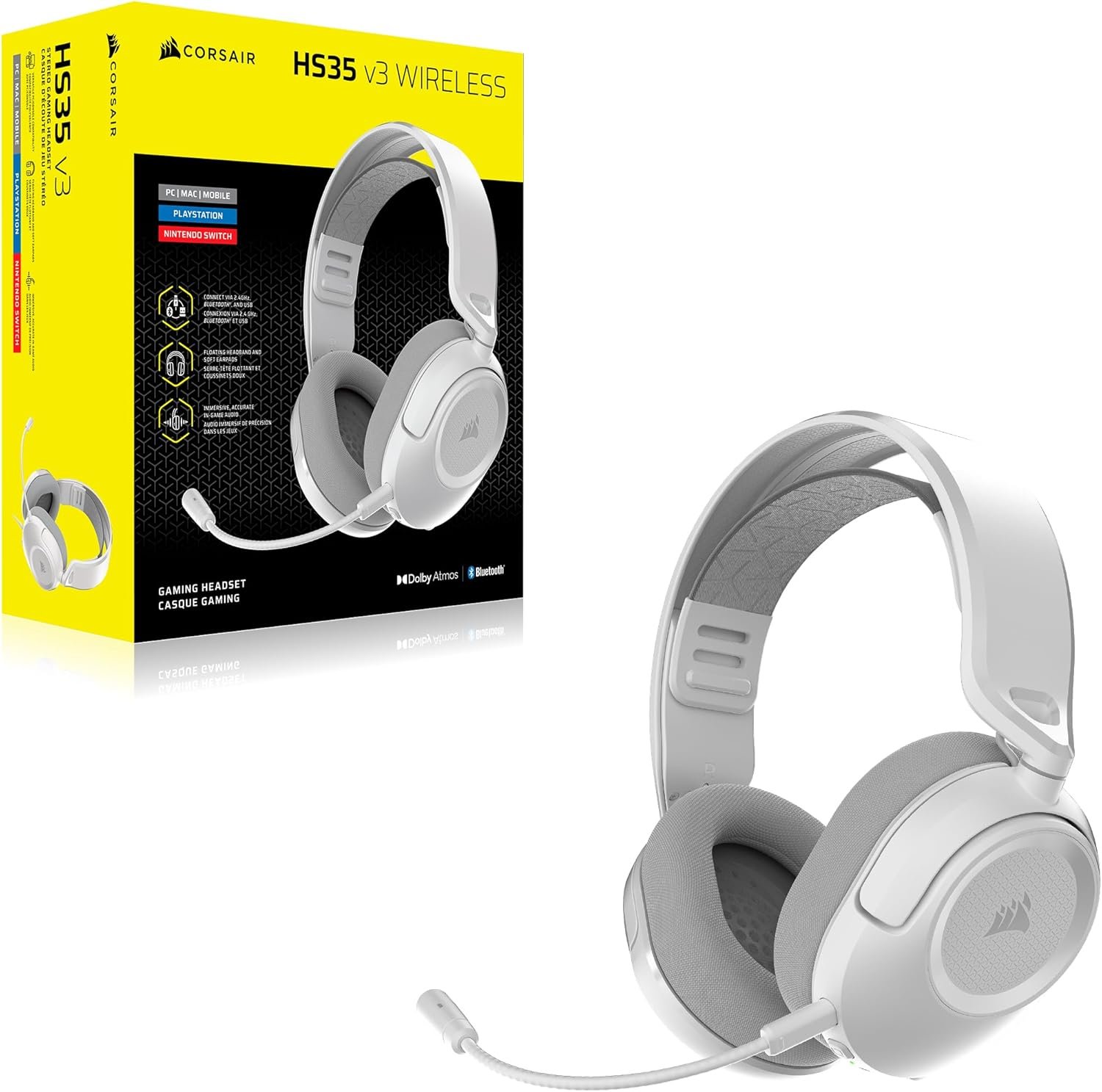 Corsair HS35 V3 Wireless Wit verpakking