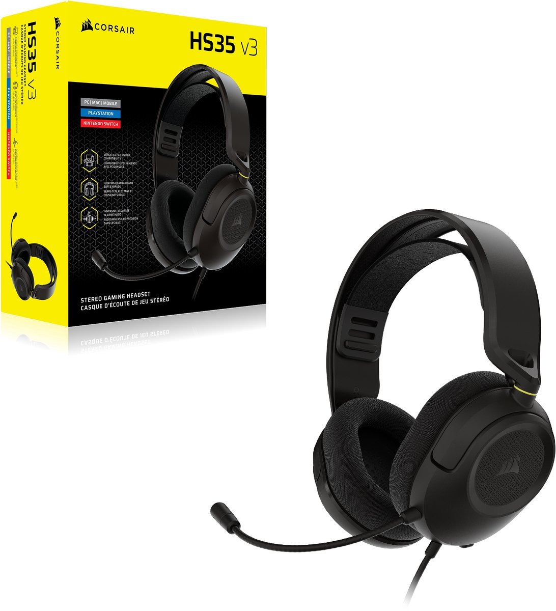 Corsair HS35 V3 Wireless Zwart